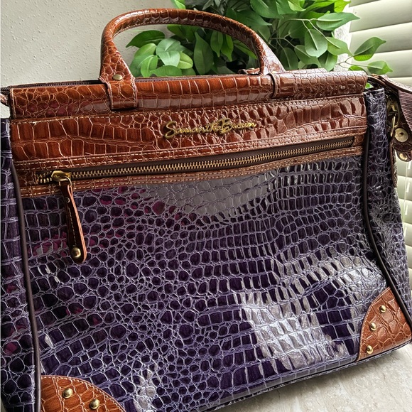 Stylish Brown and Purple Crocodile Pattern